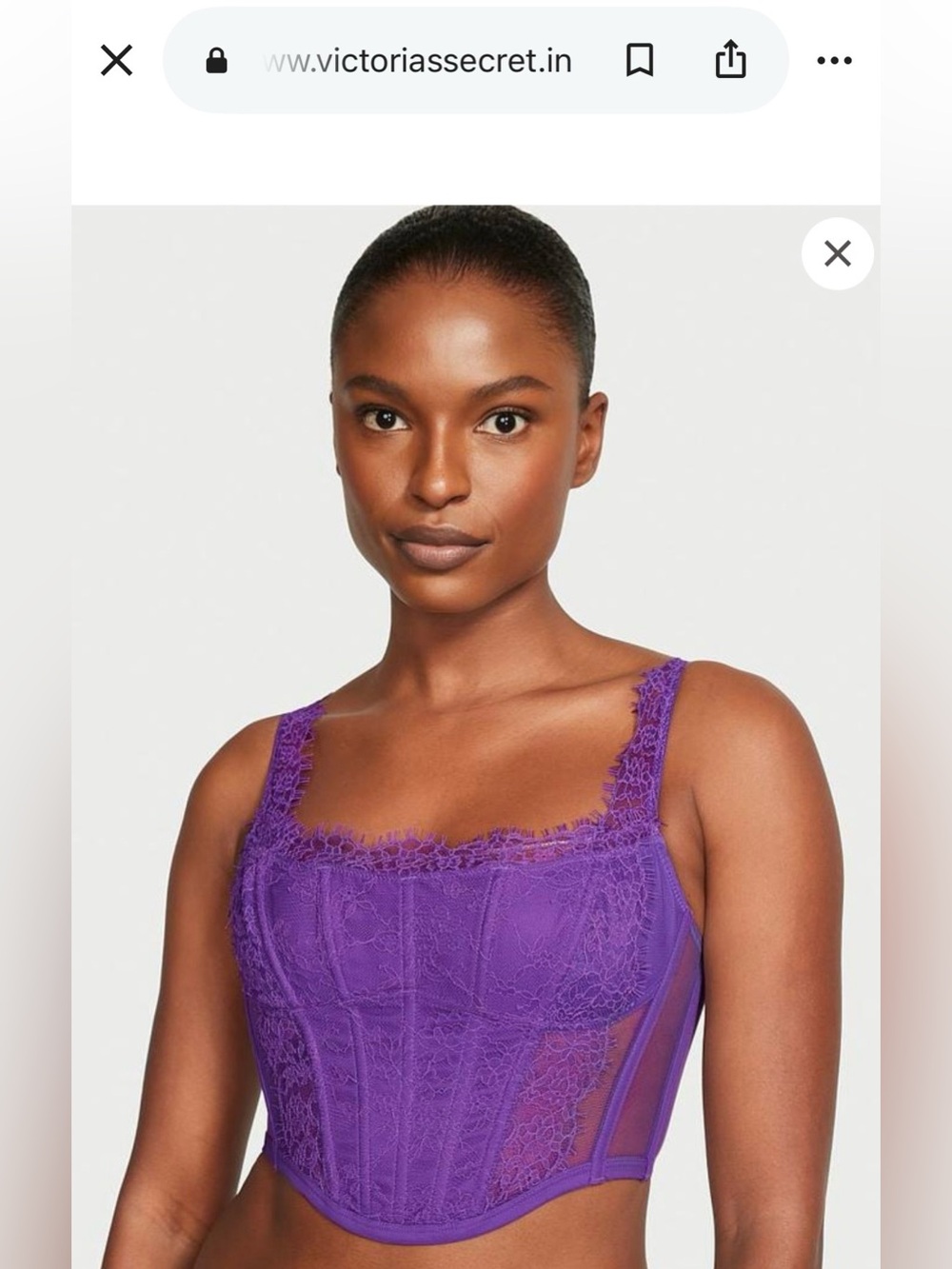 Victoria's Secret Purple Lace Corset Tank